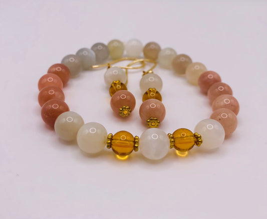 Moonstone Bracelet & Earring set